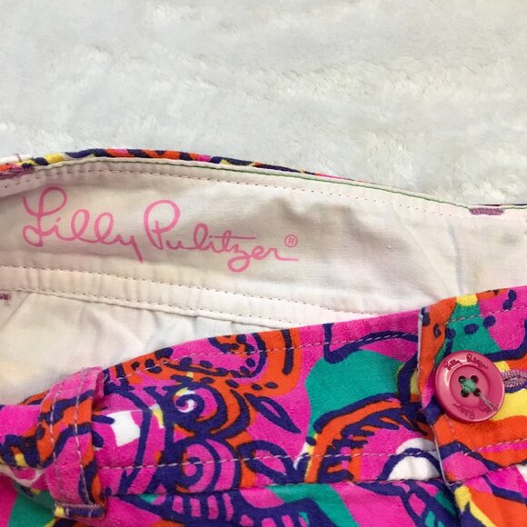 Lilly Pulitzer The Callahan Short Women's Size‎ 4 Textured Paisley Print Cotton - Picture 5 of 11